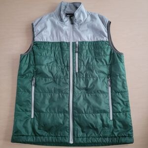 REI Men's Two-Tone Green and Gray Lightweight Puff Vest Medium Packable